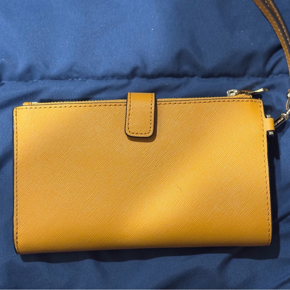 MK Mustard yellow wristlet/wallet